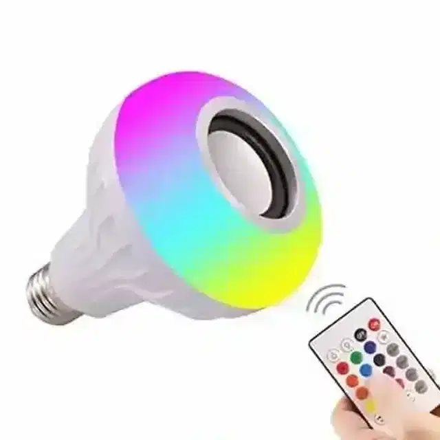 K Kudos Dj Bulb Multi Use Bluetooth Speaker,Led Bulb & Music Light|Multipl B22 Led White + Rgb Light Ball Bulb Colorful Lamp With Remote Control
