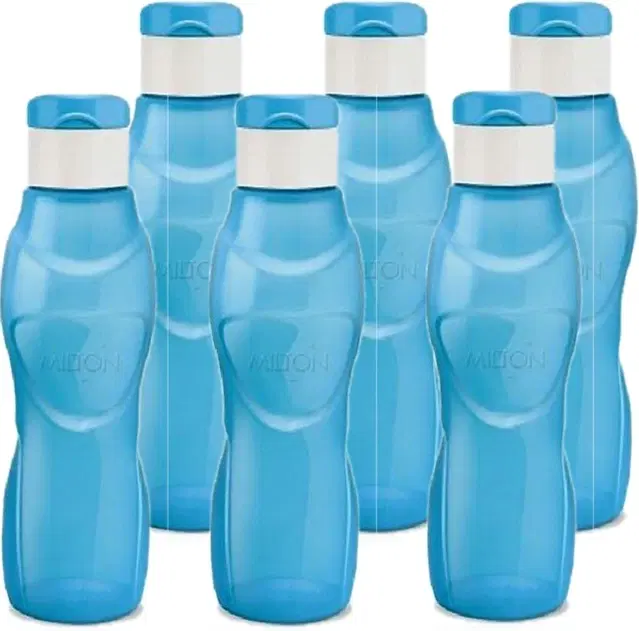 Milton Plastic Water Bottles, Pack of 6, Multicolor, 1000 ml