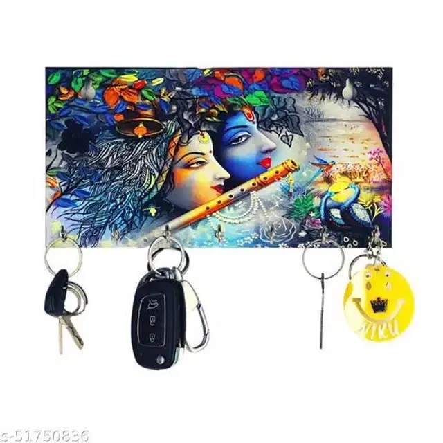 Wooden Key Holder, Multicolor