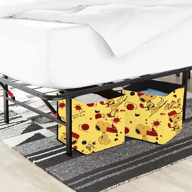 PVC Printed Multipurpose Storage Box, Multicolor, Pack of 2