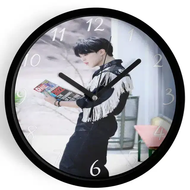HD Printed Plastic Wall Clock, Multicolor, 10x10 Inches