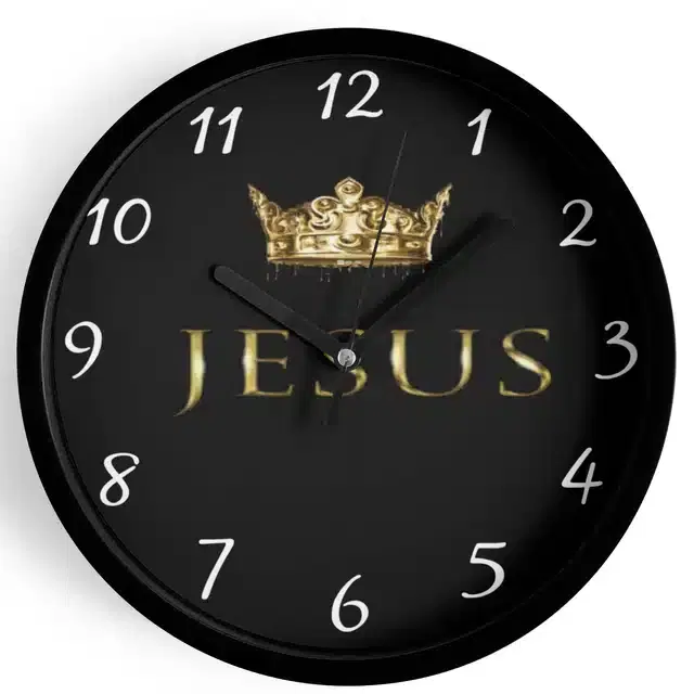 Analog Wall Clock, Black, 7 inches