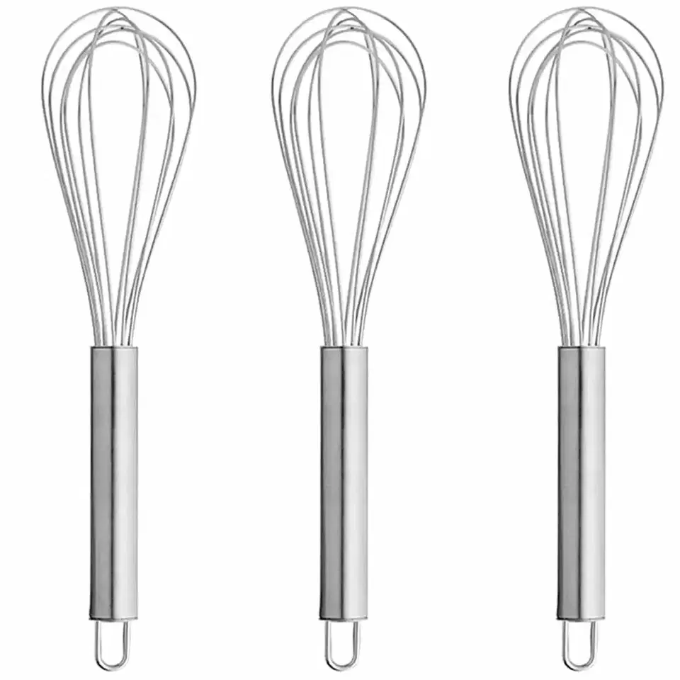 Oc9 Stainless Steel Egg Whisk For Kitchen, Pack Of 3, Oc-51