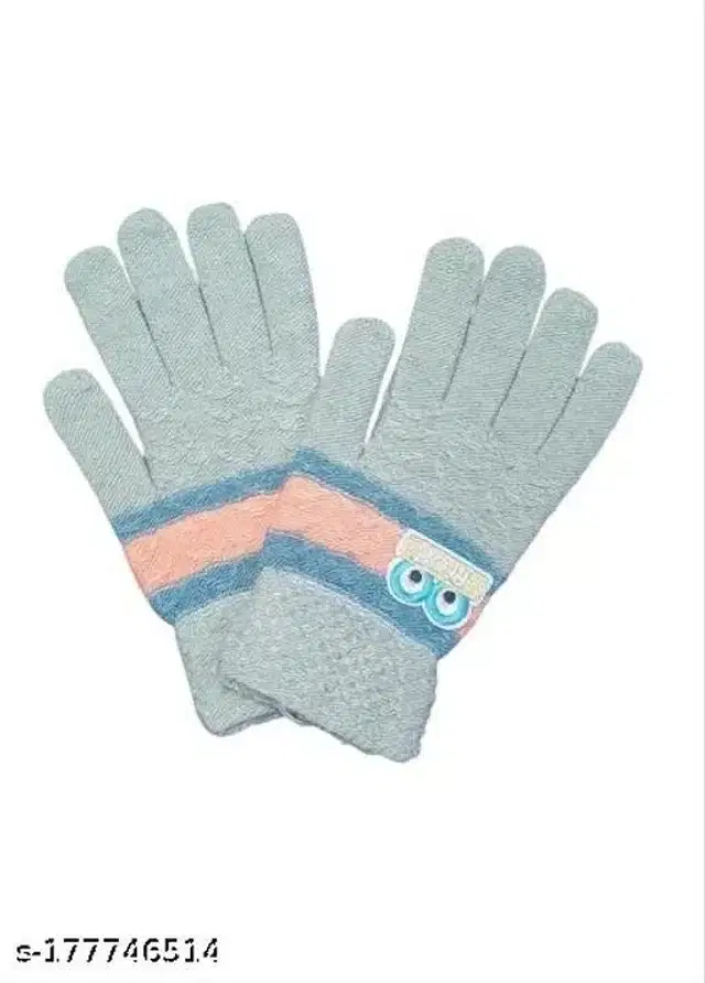 Woolen Winter Gloves for Women (Sea Green, Free Size)