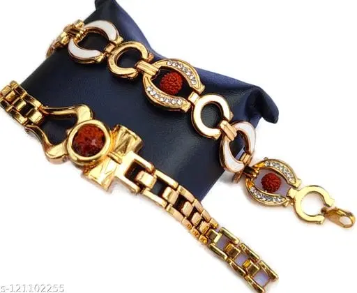 Rudrakshi Bracelet for Men, Pack of 2