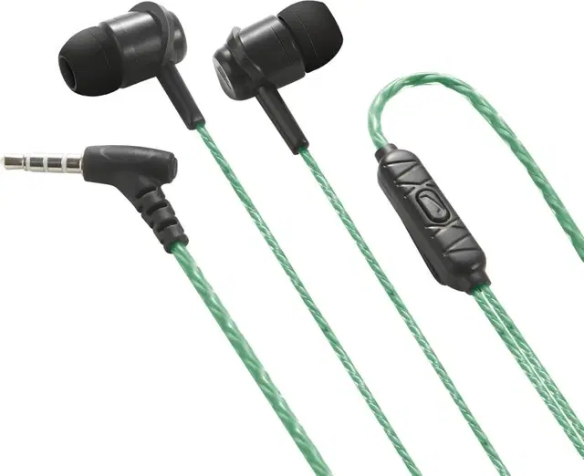 MZ M108, Stereo Earphone Strong Bass Stereo HD Wired, Green, In the Ear
