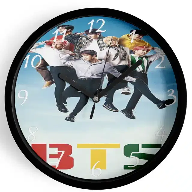 BTS Printed Wall Clock, Multicolor, 7 Inches