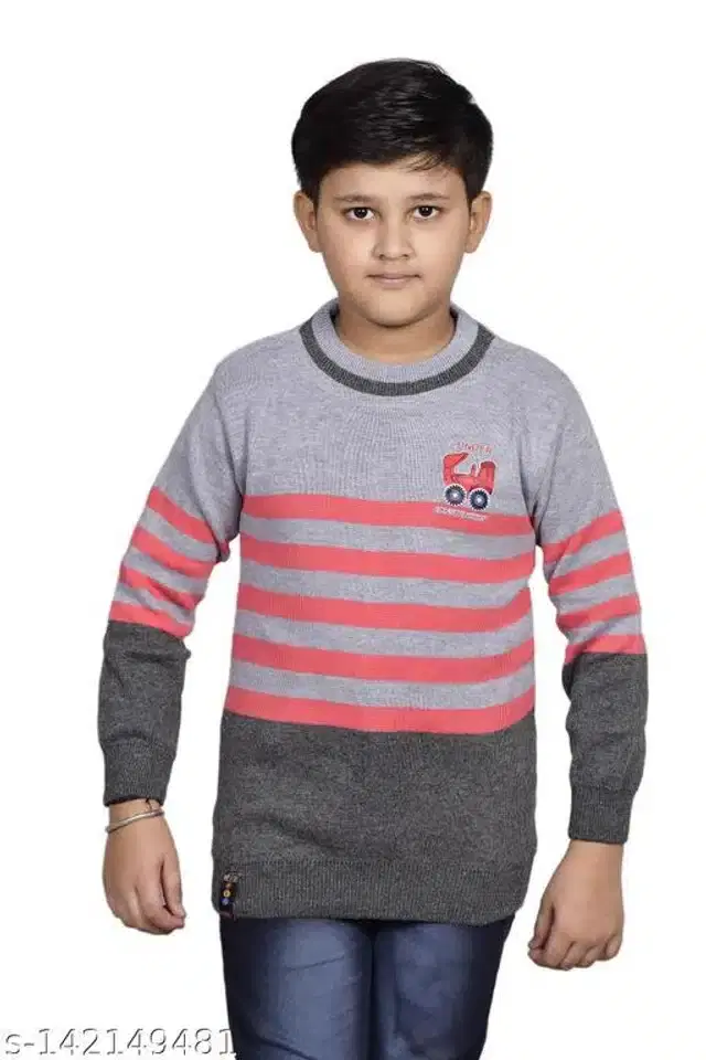 Woolen Sweaters for Boys (Multicolor, 9-10 Years)