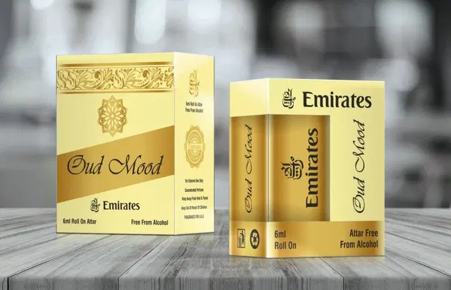 Emirates Oud Mood Alcohol Free Roll On Ittar for Men & Women, 6 ml