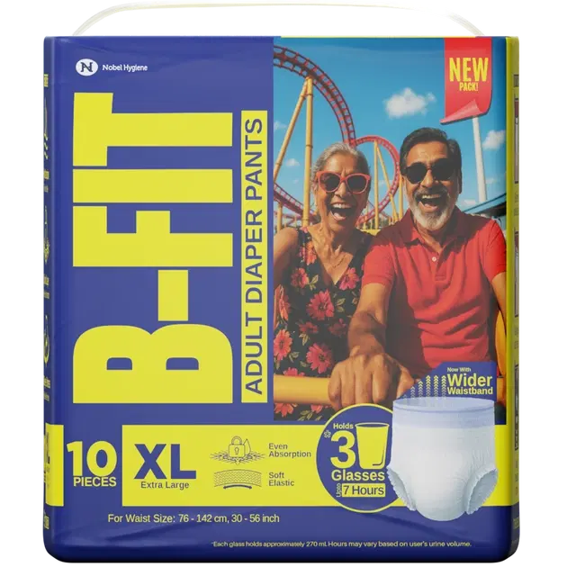 B-Fit Adult Pant Style Diaper 10 Diapers (Extra Large)