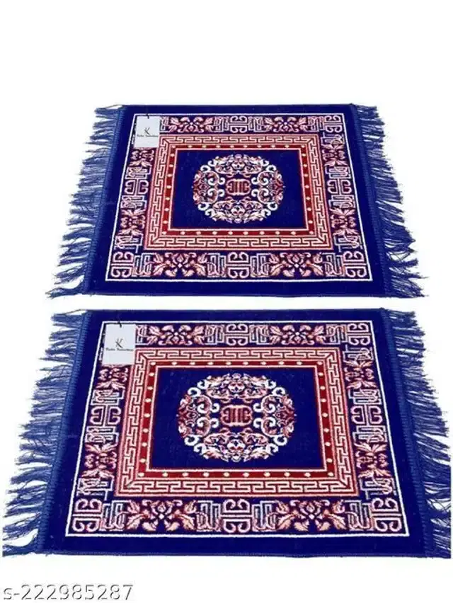 Prayer Mats, Navy Blue, 19x18x0.5 inches, Pack of 2