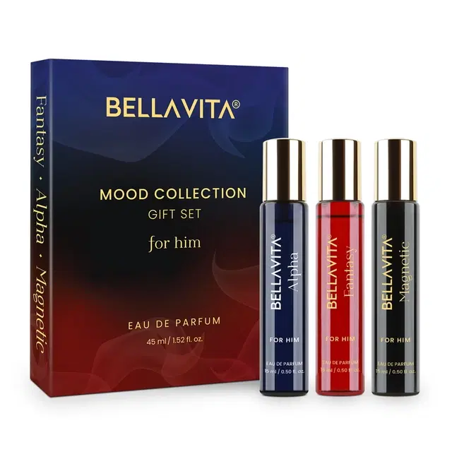 Bella Vita Mood Perfume Collection For Him 3X15 ml (Pack of 3)