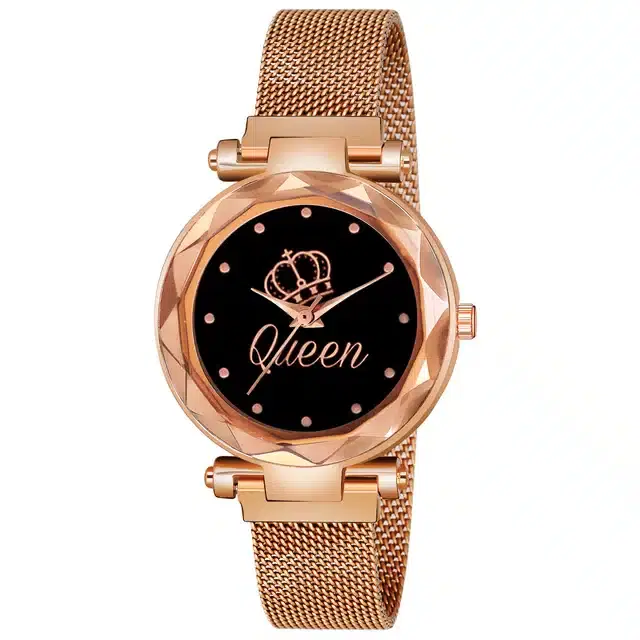 Analog Watch for Girls (Rose Gold)