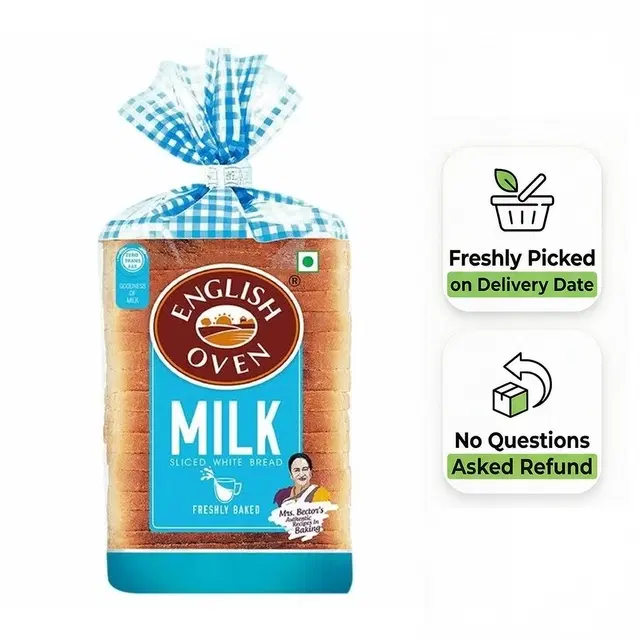English Oven Milk Sliced White Bread 400 g (Pack)