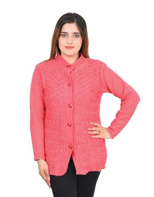 Dreambuy Beautiful Women Woolen Sweater (Pink, L) (S4)