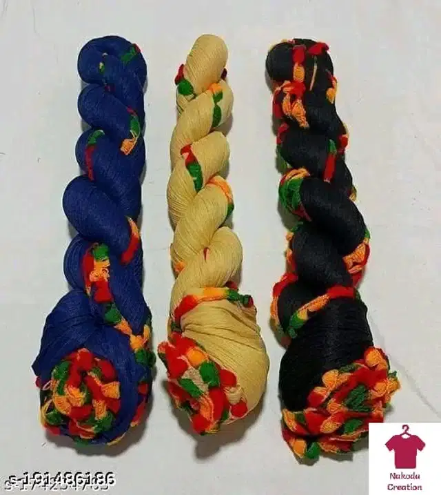 Dupatta for Women, Pack of 3 (Multicolor, 2 m)