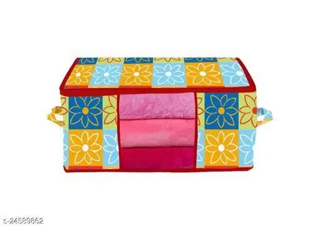 PVC Foldable Under Bed Storage, Multicolor