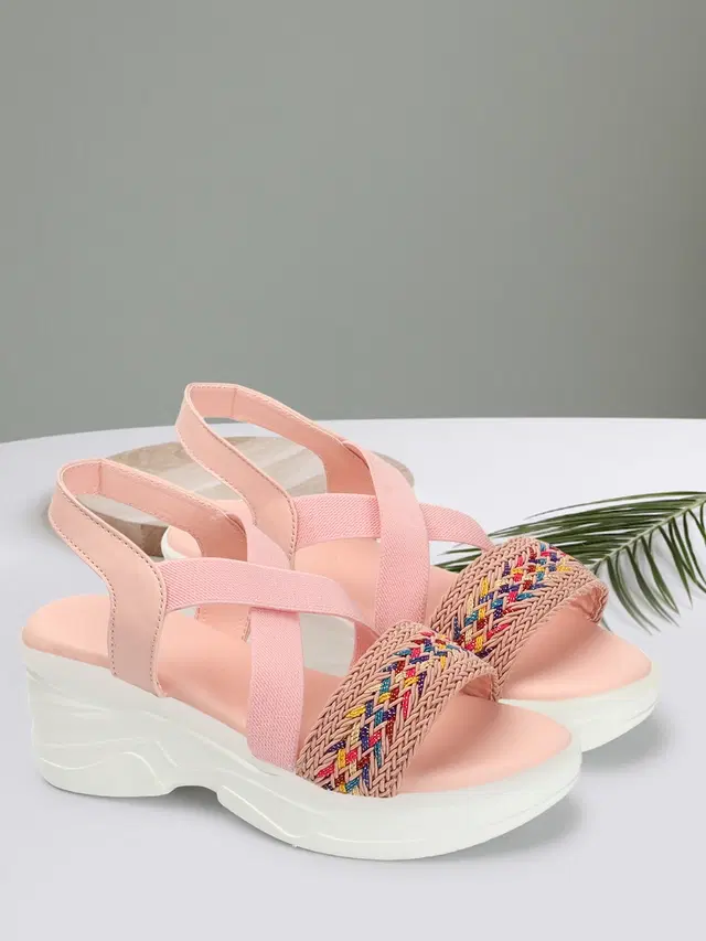 Sandals for Women (Pink, 5)