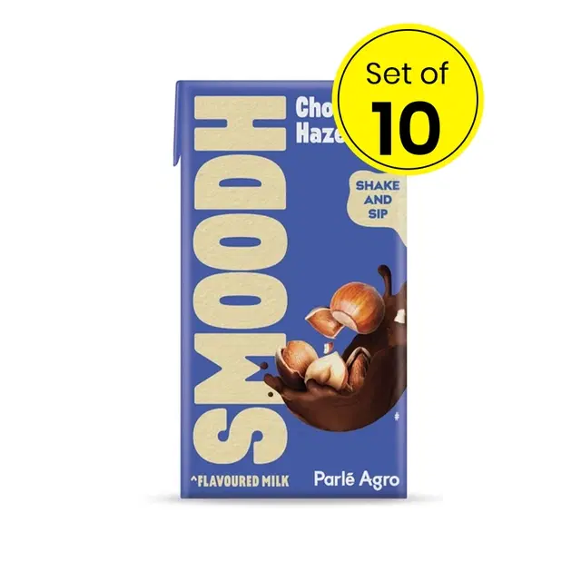 Smoodh Chocolate Hazelnut Flavoured Milk 10X80 ml (Set of 10) (Tetra)