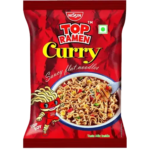 Nissin Top Ramen Curry Saucy Flat Noodles 70 g