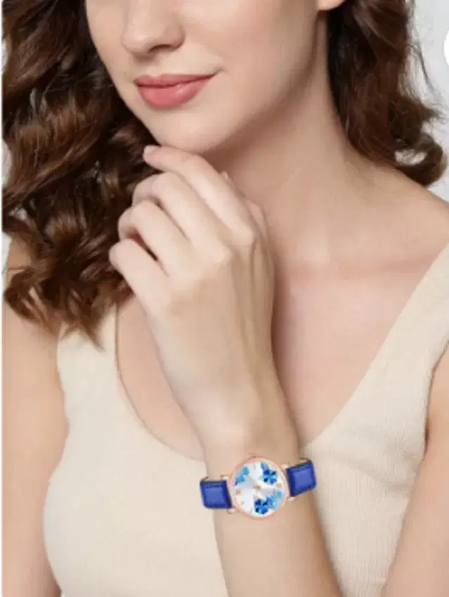 Leather Strap Analog Watch for Women & Girls (Multicolor)