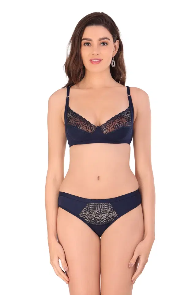 Cotton Non Padded Lingerie Set for Women (Multicolor, 30)