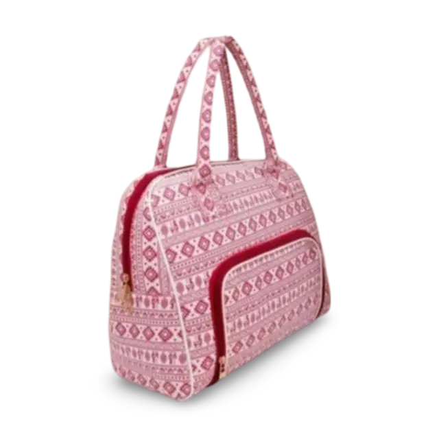 Canvas Printed Handbag for Women (Red)