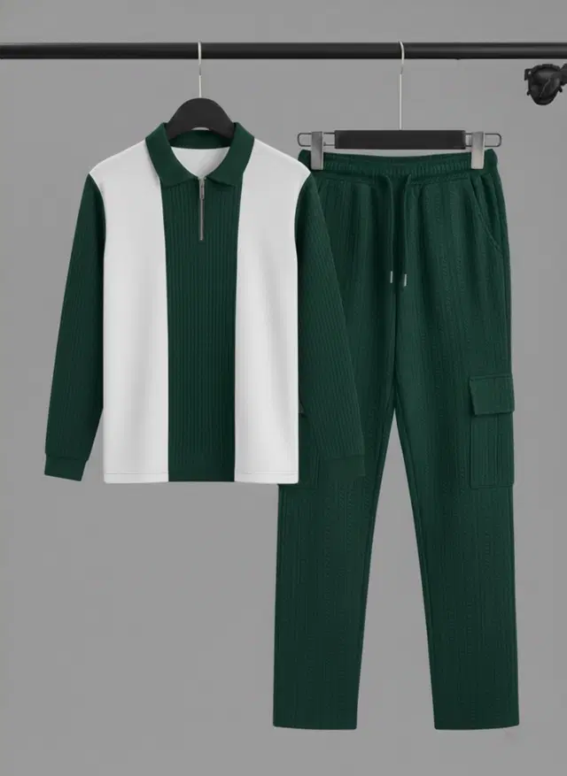Solid Night Suit For Men  Green , (M)