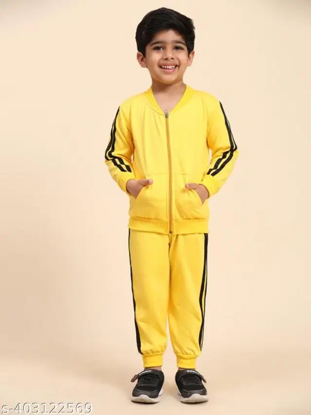 Woolen Solid Clothing Sets for Boys & Girls (Yellow, 2-3 Years)
