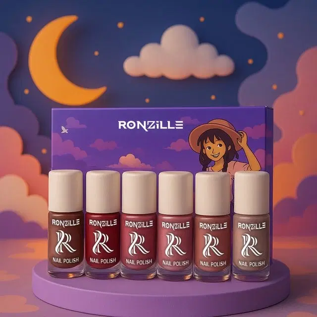 Ronzille Quick Dry Nail Polish Combo  (Pack of 6)