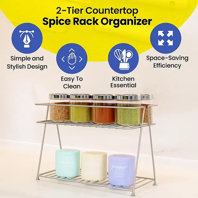 Stainless Steel Spice Rack (Silver)