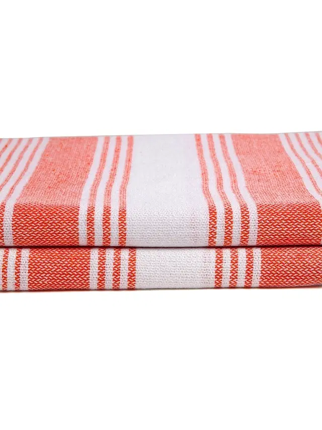 Cotton High Absorbent Bath Towels, Orange, Pack of 2