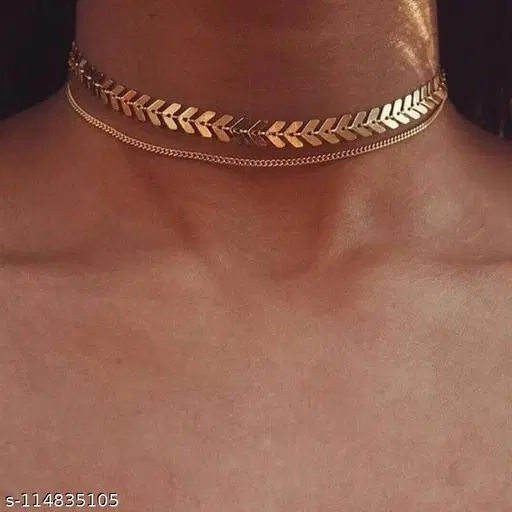 Trendy Minimal Double Layered Linked Chain for Women And Girls