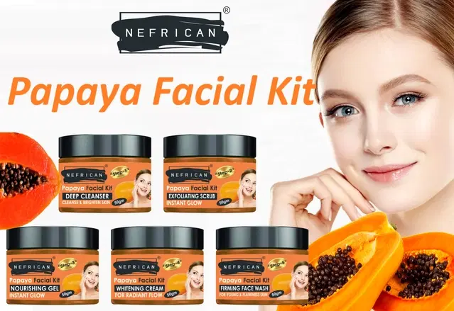 Papaya Fruit Facial Kits, 50 g, Set of 5