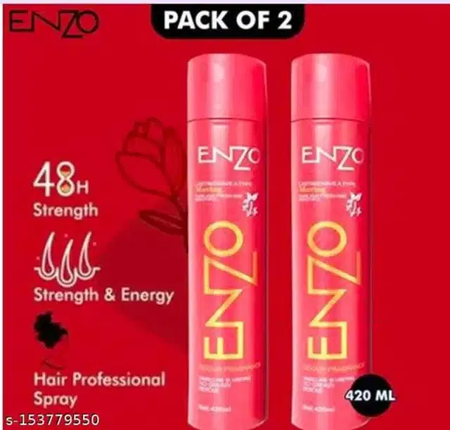 Enzo Hair Spray, 420 ml, Pack of 2