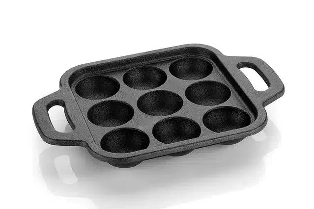 Non-Stick Gas Compatible Appam Maker, Black