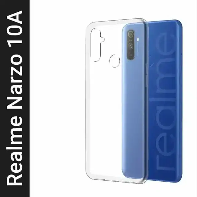 Back Cover for Realme Narzo 20A Realme Narzo 10A, Transparent Silicon