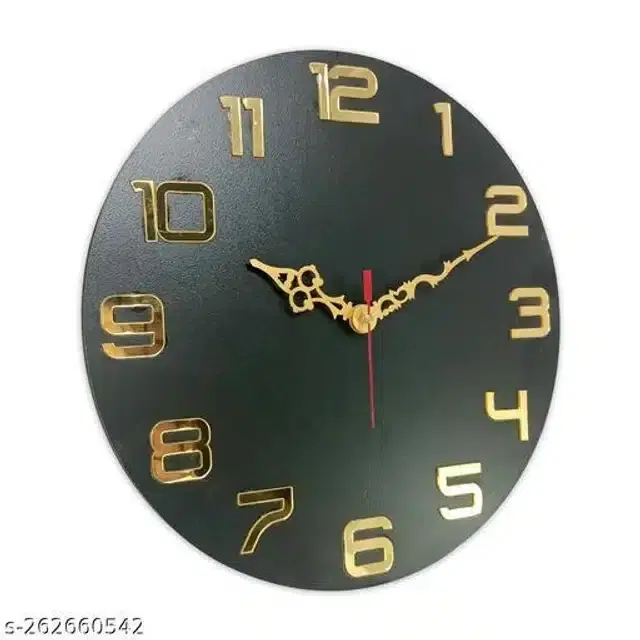 Wooden Wall Clock, Black