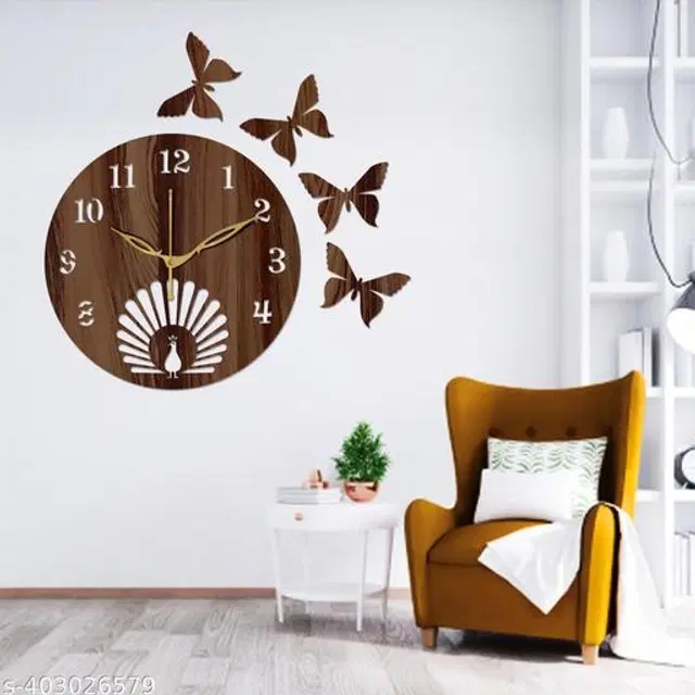 Wooden Wall Clock, Brown