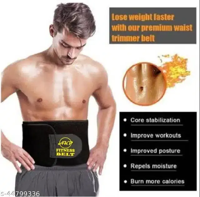 Sweat Belt for Unisex, Black, Free Size