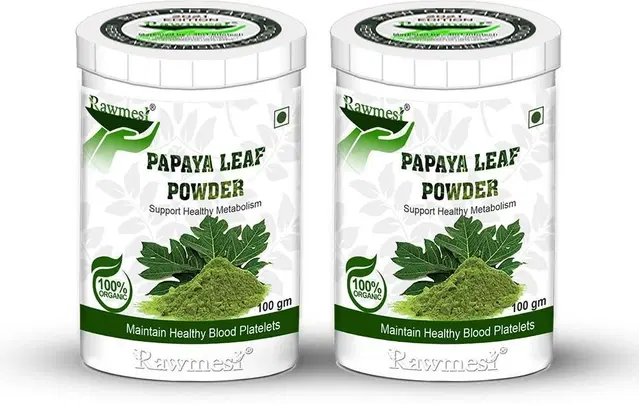 Pure Ayurvedic Organic Papaya Leaf Powder, 100 g, Pack of 2