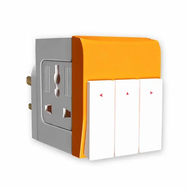 3-Pin 3-Way Multi Plug Adapter with Individual Switch | Fuse Protected | Safety Shutter | 5A 250V |
