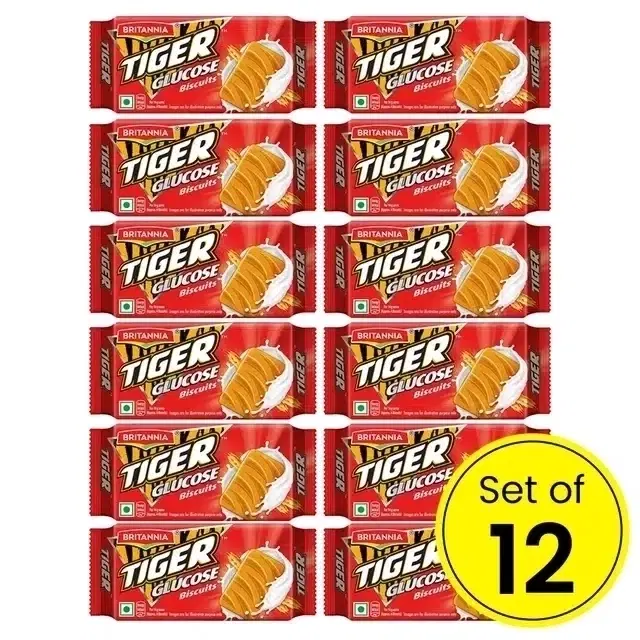 Britannia Tiger Glucose Biscuits 12X45 g (Set Of 12)