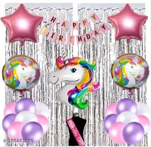 50 Pcs Balloons Decoration Kit, Multicolour, Set of 1