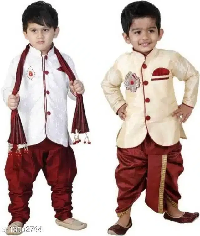 Sherwanis for Boys, Pack of 2 (Multicolor, 5-6 Years)