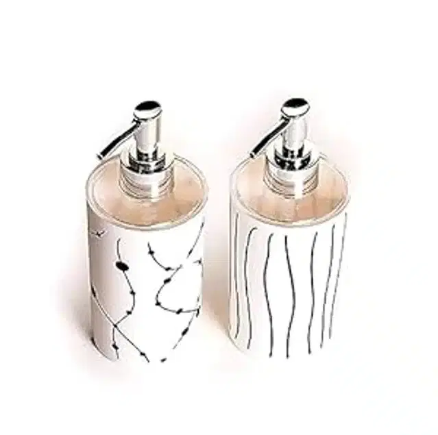 Plastic Soap Dispenser Bottle, Pack of 2, White, 250 ml