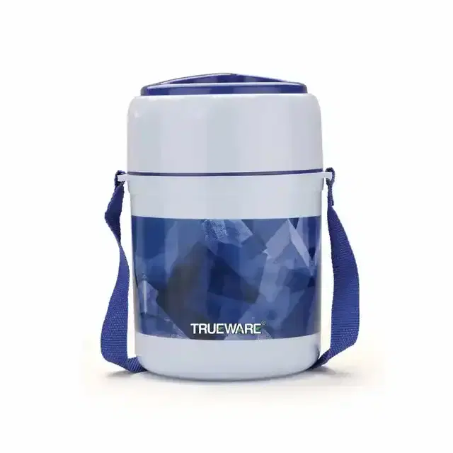 Trueware Trendy 3 Insulated Lunch Box 300ml x 3, Blue