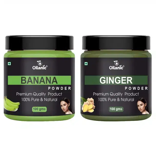 Natural Banana & Ginger Powder for Skin & Hair, Pack of 2, 100 g