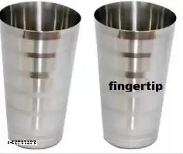 Stainless Steel Glass, Silver, 300 ml, Pack of 2