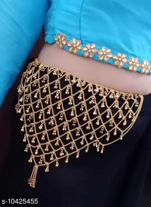 Gold Kamarband for Women (Gold, Free Size)